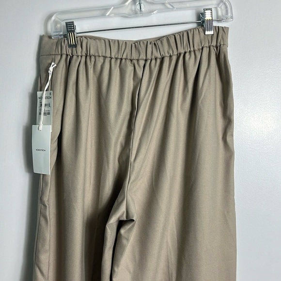 NWT Nordstrom Wide Leg Pull On Tan Pant Trousers Size 8 - Picture 5 of 13
